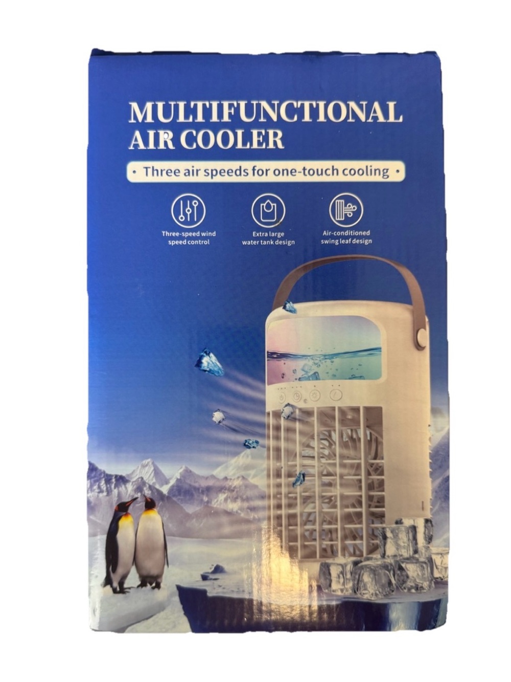 Portable Air Cooler - Beige and Blue